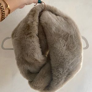 Faux fur infinity scarf